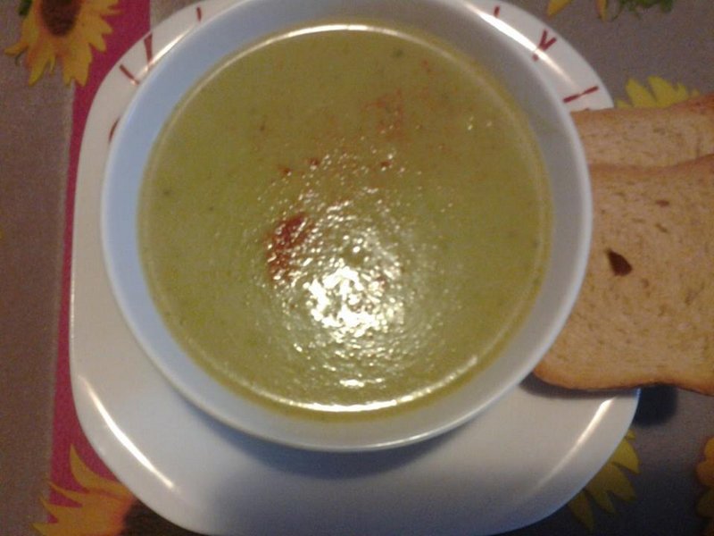 حساء القرعة الخضراء